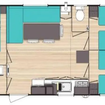 Дом отдыха Mobil-home, 3 Ch , 6 Personnes 800cr Le Pont Leger