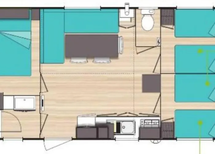 Σπίτι διακοπών Mobil-home, 3 Ch , 6 Personnes 800cr Le Pont Leger